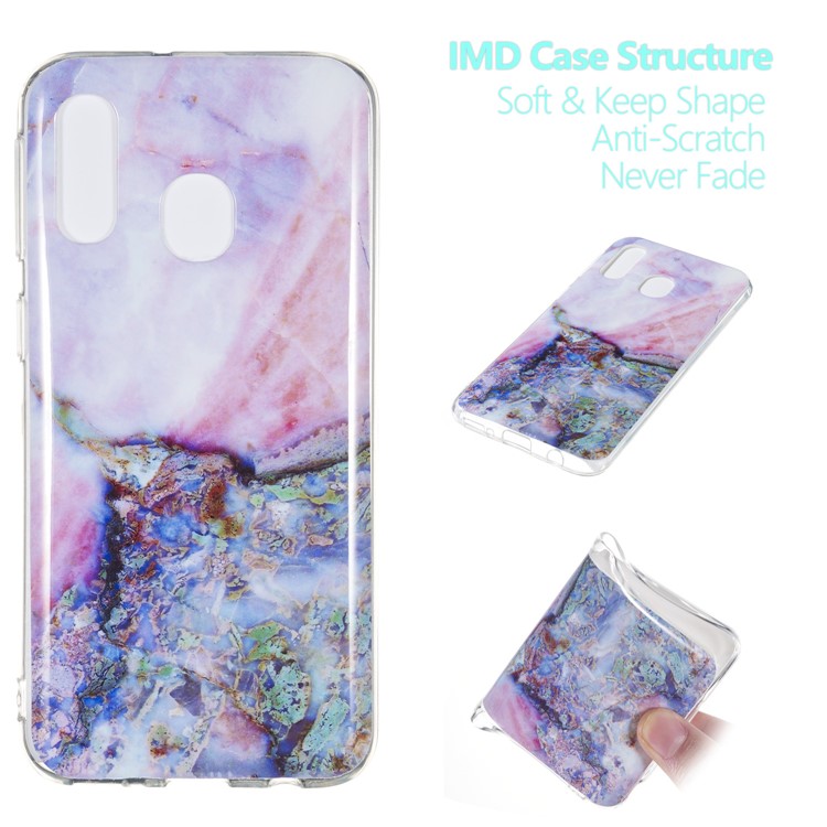 Pattern Printing IMD TPU Protection Back Case for Samsung Galaxy A40 - Style J-1