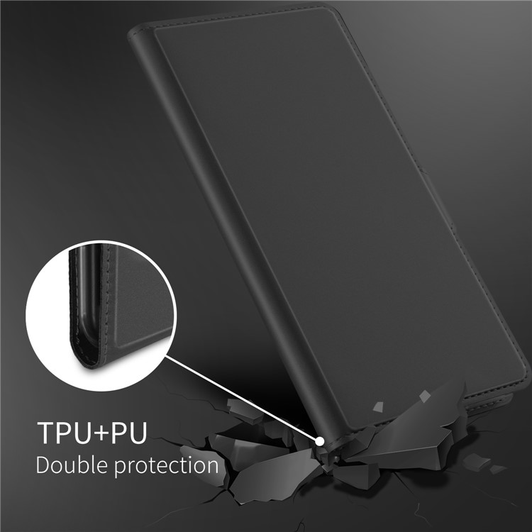 Magnetic Adsorption Leather Flip Stand Case with Card Holder for Samsung Galaxy A40 - Black-5