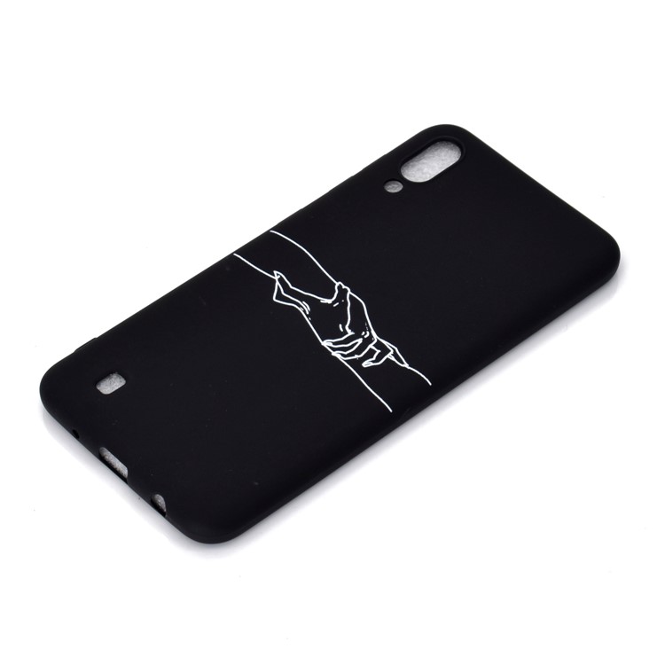 Motif Mate Impression Couverture Mobile Souple TPU Pour Samsung Galaxy M10 - Main Dans La Main-3