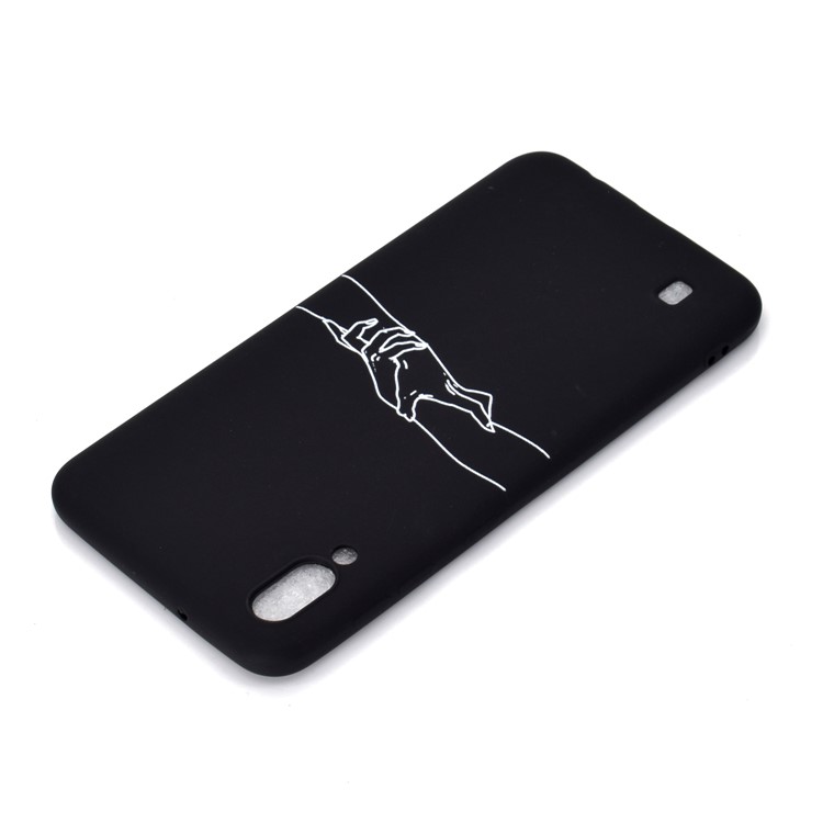Motif Mate Impression Couverture Mobile Souple TPU Pour Samsung Galaxy M10 - Main Dans La Main-4