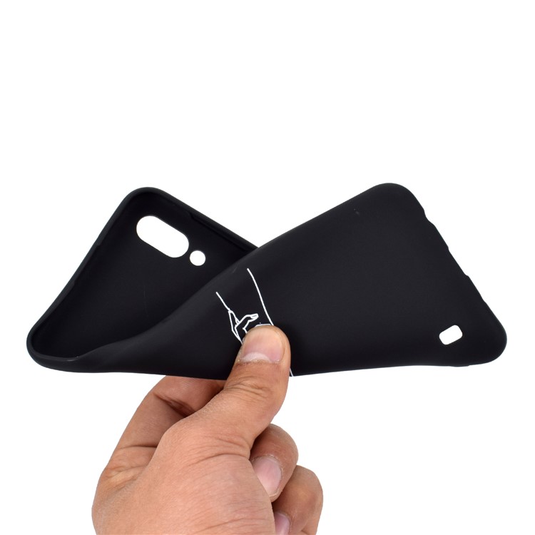 Motif Mate Impression Couverture Mobile Souple TPU Pour Samsung Galaxy M10 - Main Dans La Main-5