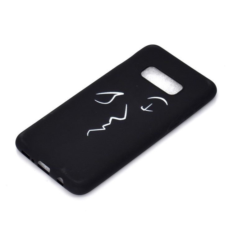 Matte Pattern Printing TPU Soft Mobile Cover for Samsung Galaxy S10e - Abstract Face-3
