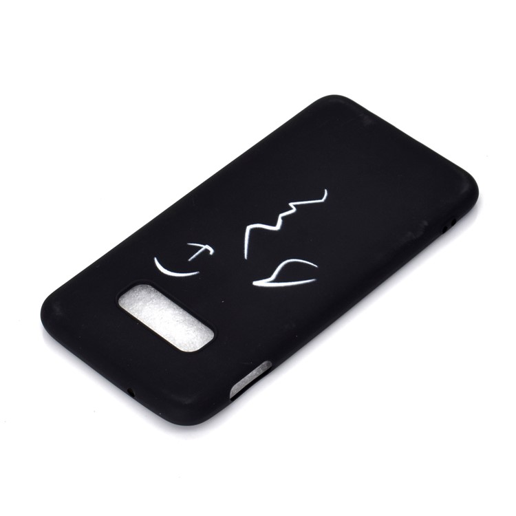 Matte Pattern Printing TPU Soft Mobile Cover for Samsung Galaxy S10e - Abstract Face-4