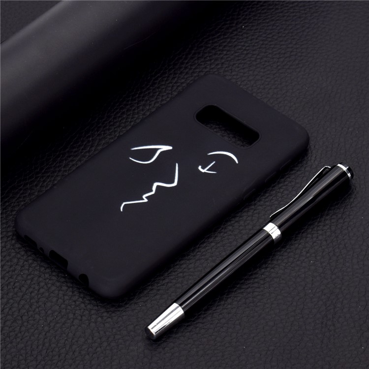 Matte Pattern Printing TPU Soft Mobile Cover for Samsung Galaxy S10e - Abstract Face-8