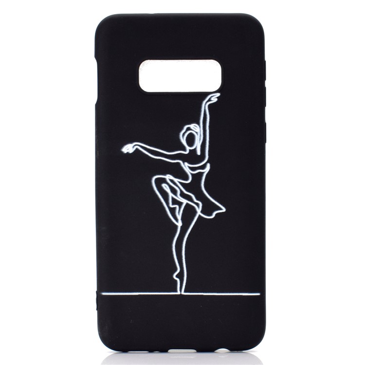 Matte Pattern Printing TPU Soft Mobile Cover for Samsung Galaxy S10e - Girl Dancing Ballet-2