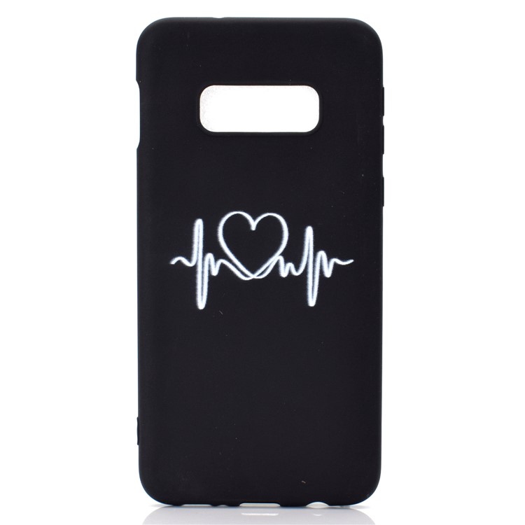 Motif Mate Impression Couverture Mobile Souple TPU Pour Samsung Galaxy S10e - Cœur-2