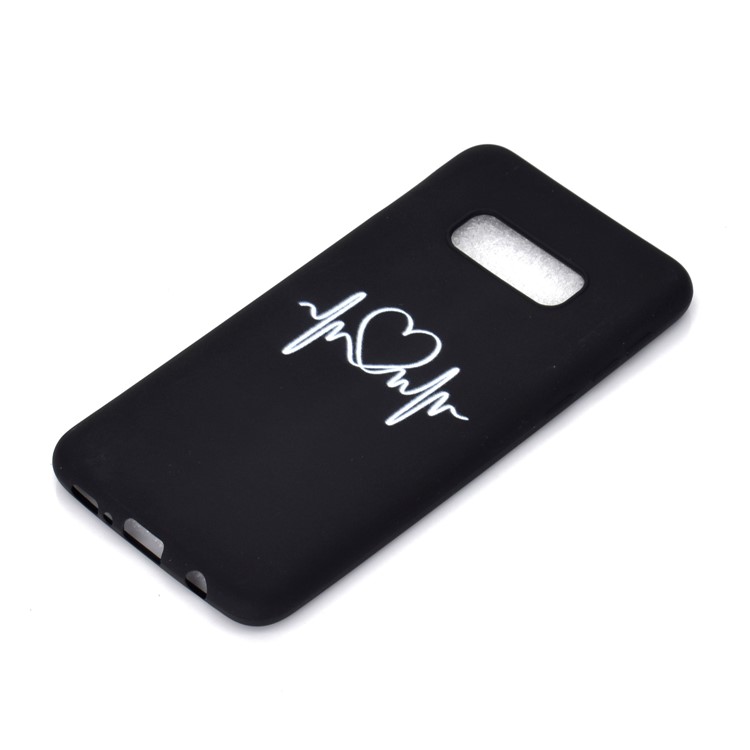 Motif Mate Impression Couverture Mobile Souple TPU Pour Samsung Galaxy S10e - Cœur-3