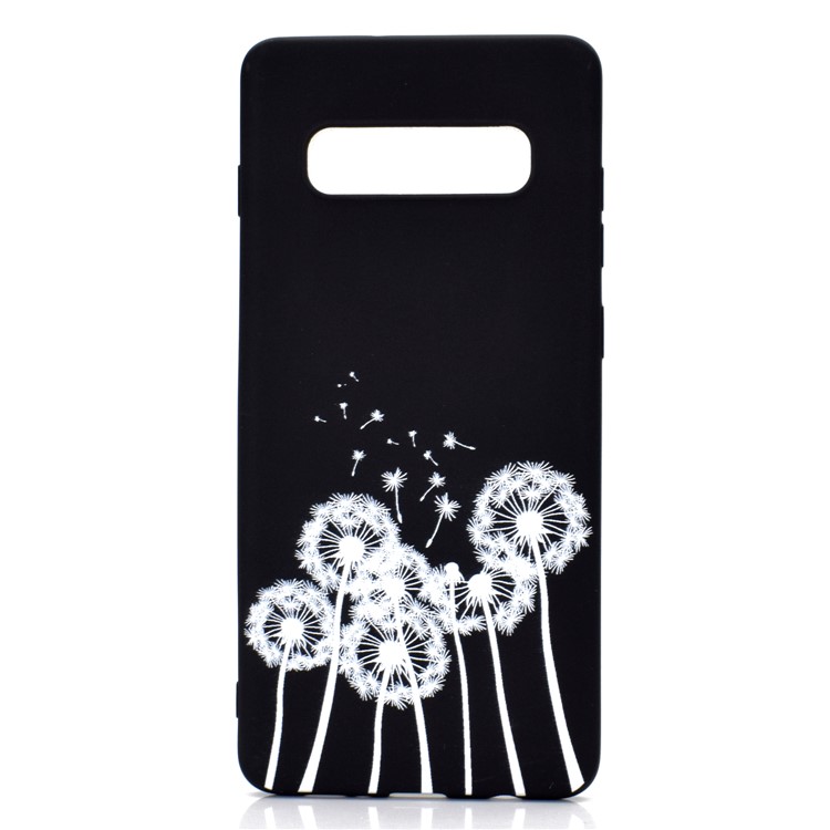 Motif Mate Impression Couverture Mobile Souple TPU Pour Samsung Galaxy S10 - Pissenlit-2