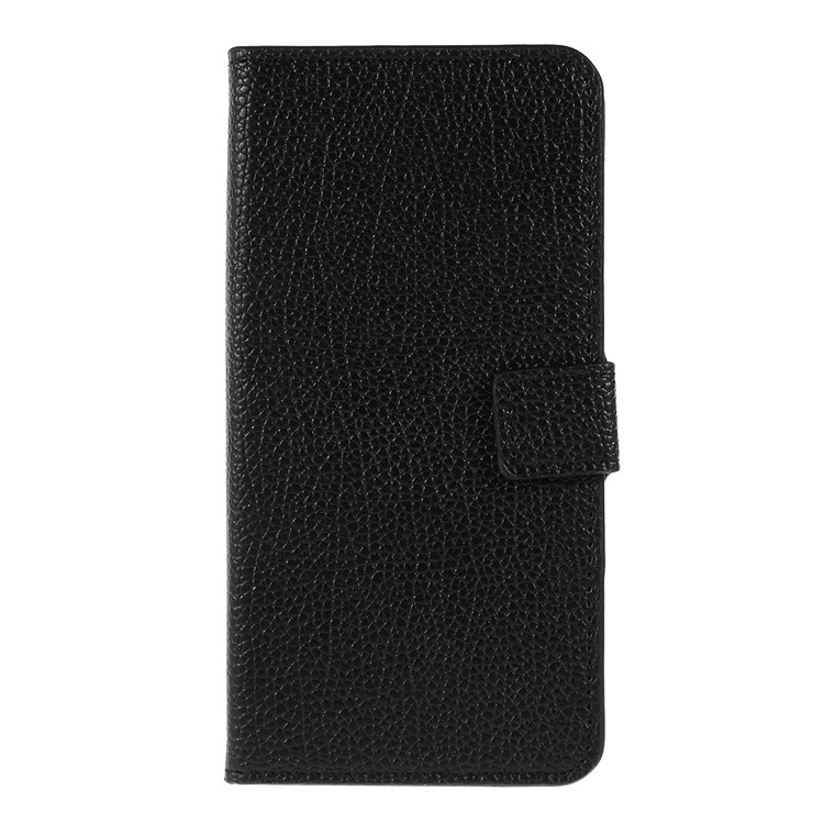 Litchi Texture PU Leather Stand Wallet Flip Cover for Samsung Galaxy A10 - Black-3