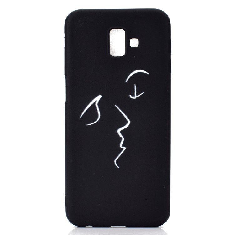 Matte Pattern Printing TPU Gel Cover for Samsung Galaxy J6 Plus J610F - Abstract Face-2