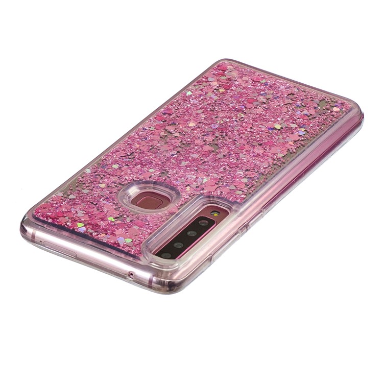 Glitter Dynamic Quicksand Mirror Surface TPU Case for Samsung Galaxy A9 (2018) / A9 Star Pro / A9s - Pink-4