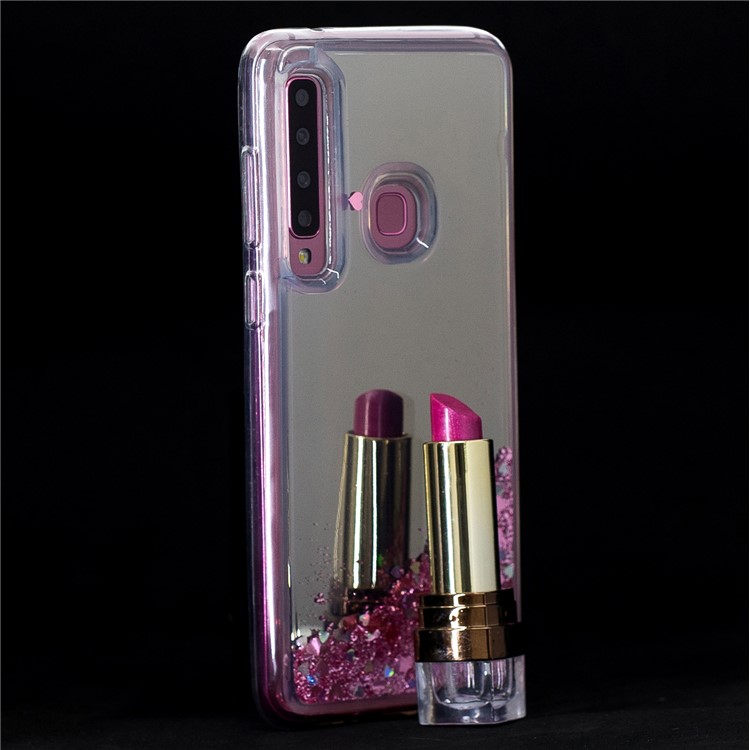 Glitter Dynamic Quicksand Mirror Surface TPU Case for Samsung Galaxy A9 (2018) / A9 Star Pro / A9s - Pink-7