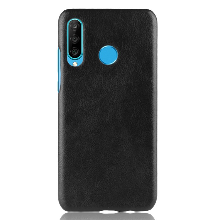 Litchi Texture PU Leather Coated PC Case for Samsung Galaxy M30 - Black-2