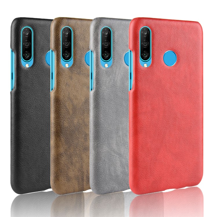 Litchi Texture PU Leather Coated PC Case for Samsung Galaxy M30 - Black-7