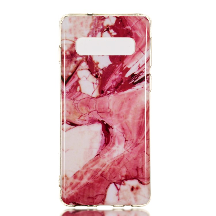 Marble Pattern IMD TPU Gel Mobile Casing for Samsung Galaxy S10 - Style A-2