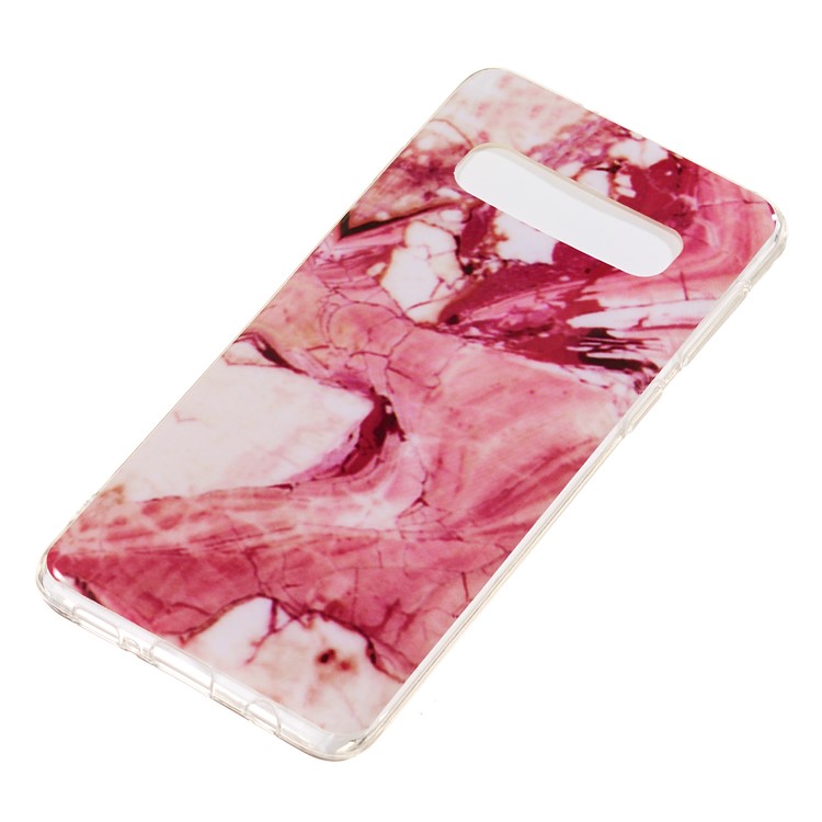 Marble Pattern IMD TPU Gel Mobile Casing for Samsung Galaxy S10 - Style A-3