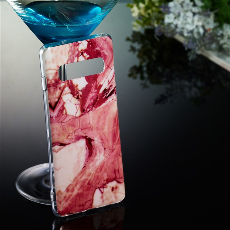 Marble Pattern IMD TPU Gel Mobile Casing for Samsung Galaxy S10 - Style A-5