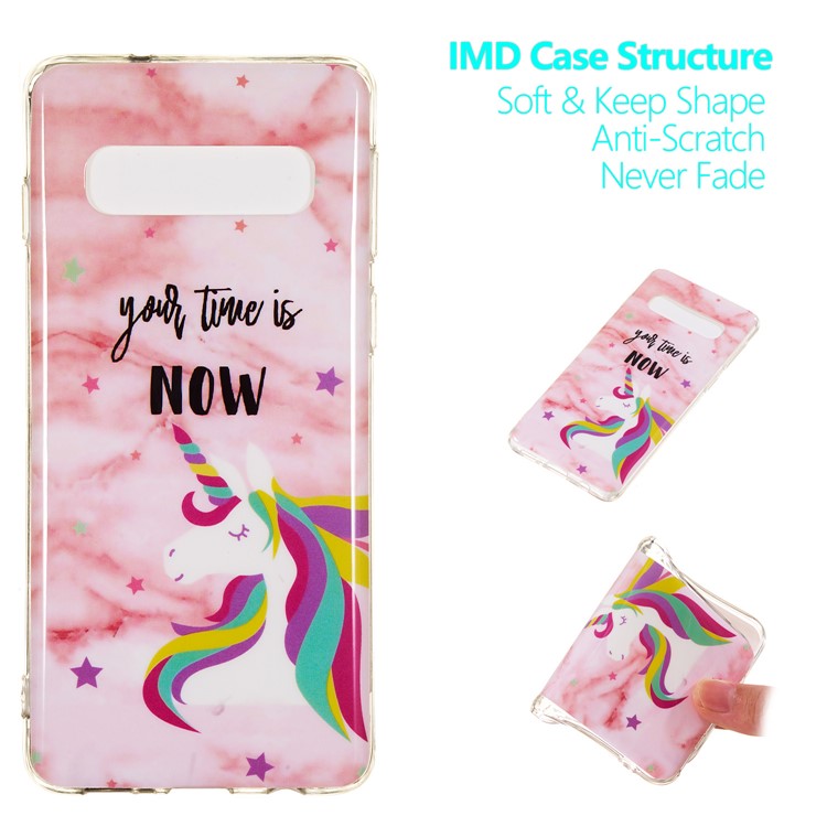 

Мраморный Рисунок IMD TPU Гель Мобильный Корпус Для Samsung Galaxy S10 - Стиль Е, Galaxy S10 5G