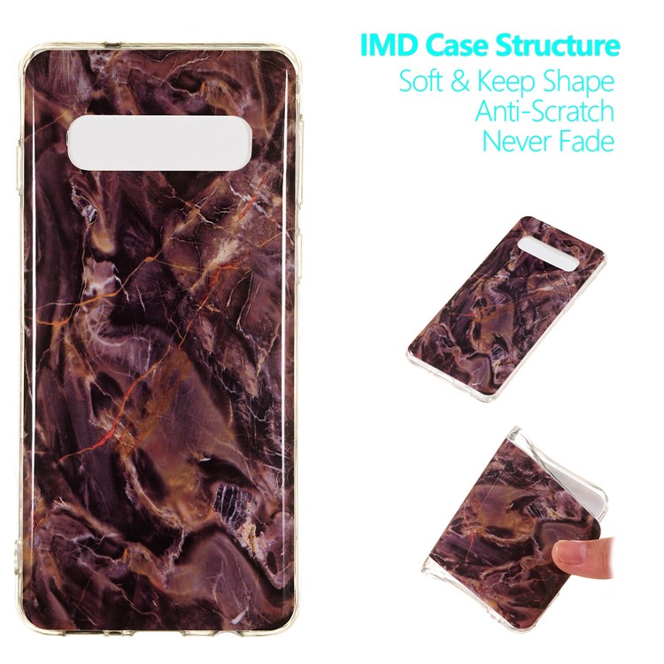 

Marble Pattern IMD TPU Gel Mobile Casing for Samsung Galaxy S10 5G - Style P, Galaxy S10 5G