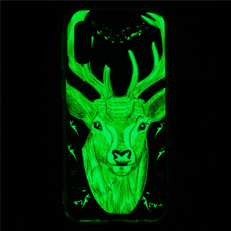 Noctilucent Patterned IMD TPU Mobile Phone Case Accessory for Samsung Galaxy A40 - Elk Pattern-6