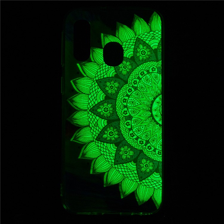Noctilucent Patterned IMD TPU Mobile Phone Case Accessory for Samsung Galaxy A40 - Flower Pattern-6