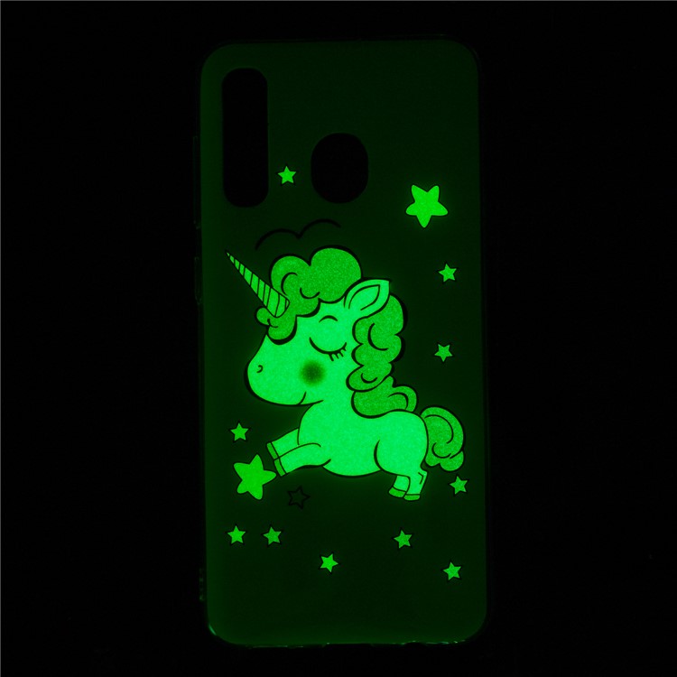 Noctiloque À Motifs IMD TPU TPU Boîtier De Téléphone Arrière Pour Samsung Galaxy A20 / A30 - Licorne-6