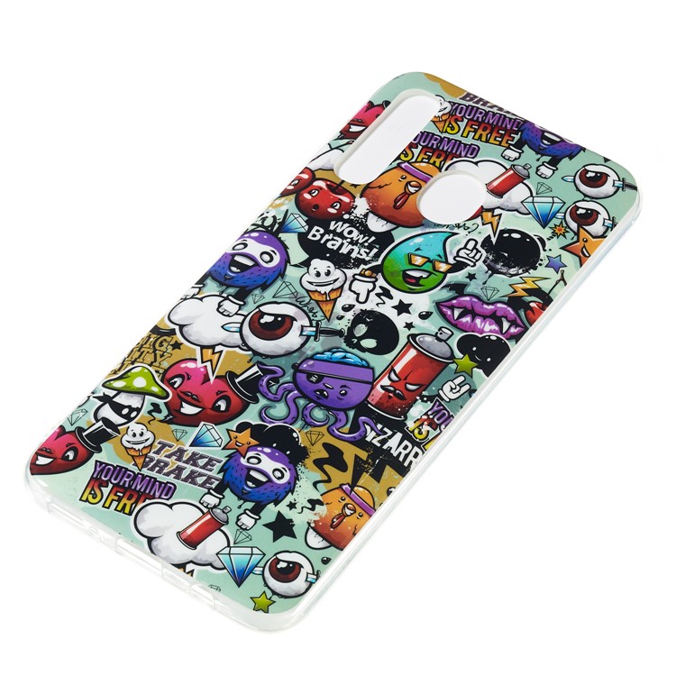 Noctilucent Patterned IMD TPU Back Phone Casing for Samsung Galaxy A20/A30 - Wow Brains-3