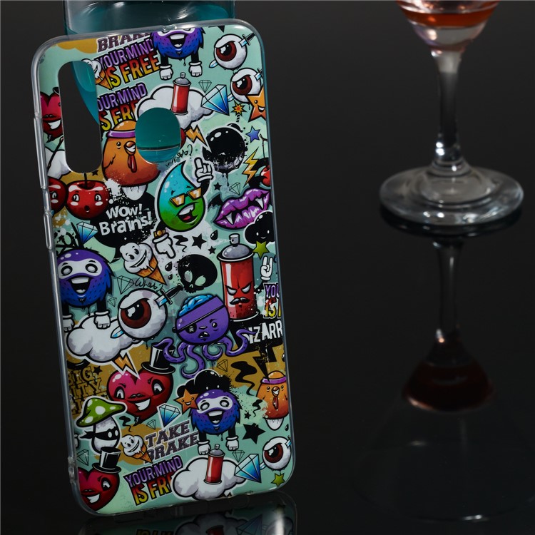 Noctilucent Patterned IMD TPU Back Phone Casing for Samsung Galaxy A20/A30 - Wow Brains-5