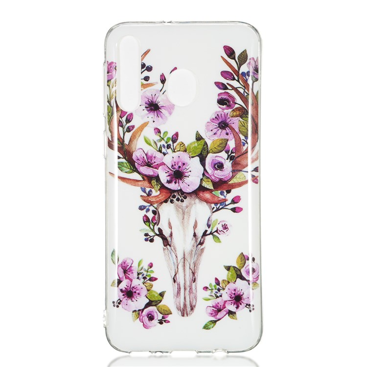 Noctilucent IMD TPU Case for Samsung Galaxy M30 - Flowered Elk-2