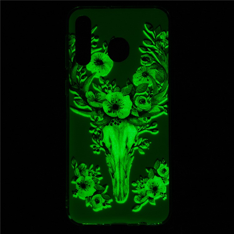 Noctilucent IMD TPU Case for Samsung Galaxy M30 - Flowered Elk-6