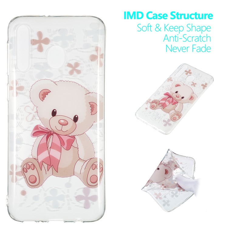 

Pattern Printing IMD TPU Case for Samsung Galaxy M30/A40s - Bear, Galaxy M30