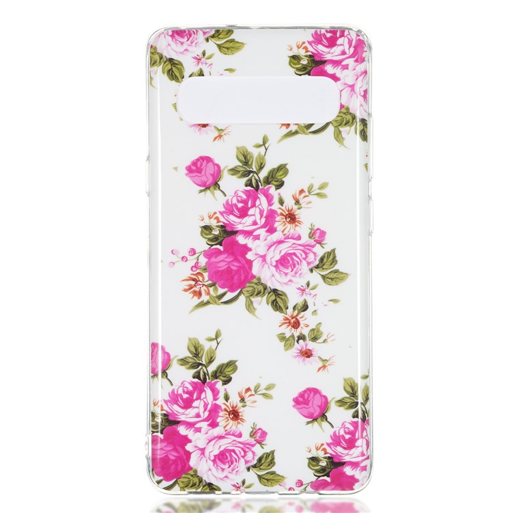 IMD Patterned Luminous TPU Back Case for Samsung Galaxy S10 5G - Blooming Flower-2