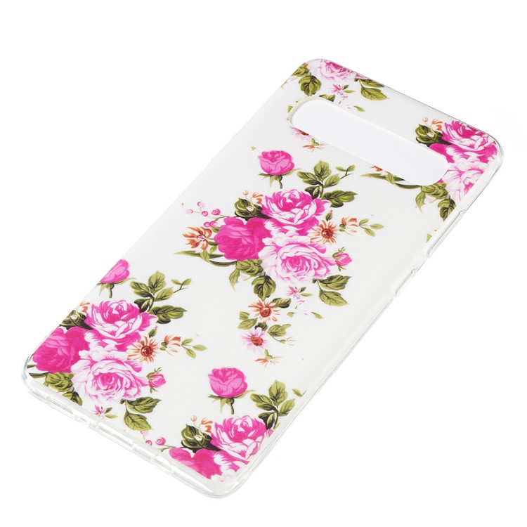 IMD Patterned Luminous TPU Back Case for Samsung Galaxy S10 5G - Blooming Flower-3