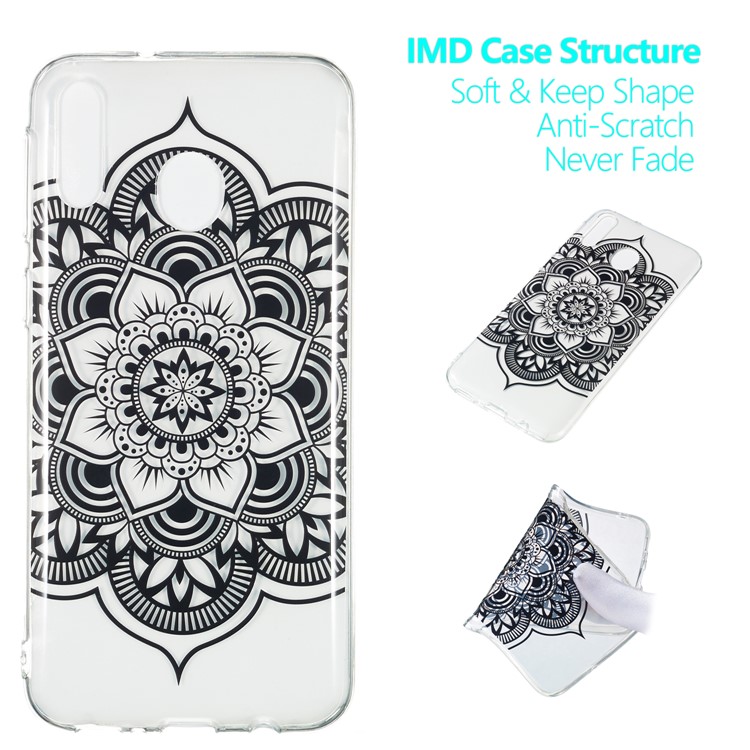 

Pattern Printing IMD TPU Shell for Samsung Galaxy M20 - Henna Flower, Galaxy M20