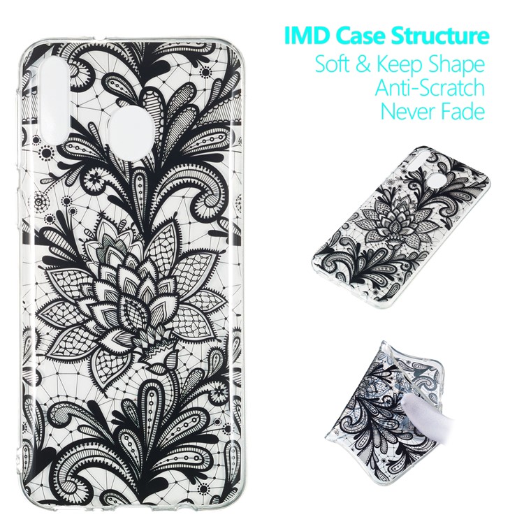 

Pattern Printing IMD TPU Shell for Samsung Galaxy M20 - Lace Flower, Galaxy M20