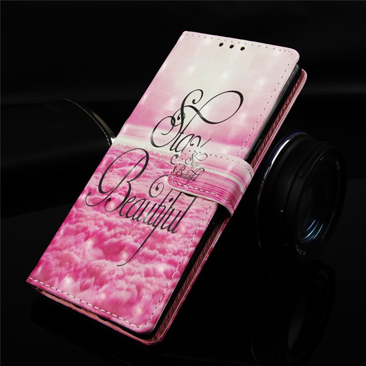 Pattern Printing Leather Wallet Stand Case for Samsung Galaxy A10 - Stay Beautiful-8