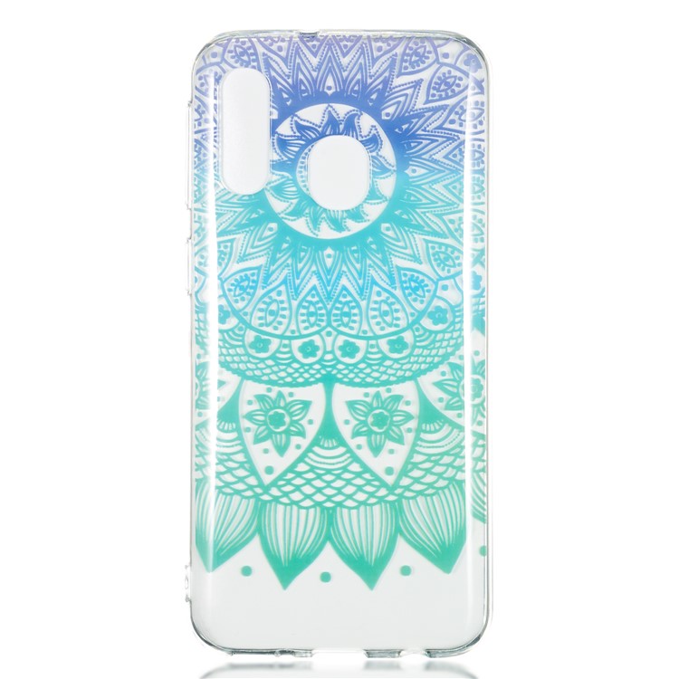 Pattern Printing IMD TPU Phone Case for Samsung Galaxy A40 - Mandala Flower-2