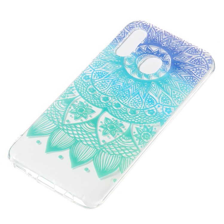 Pattern Printing IMD TPU Phone Case for Samsung Galaxy A40 - Mandala Flower-3