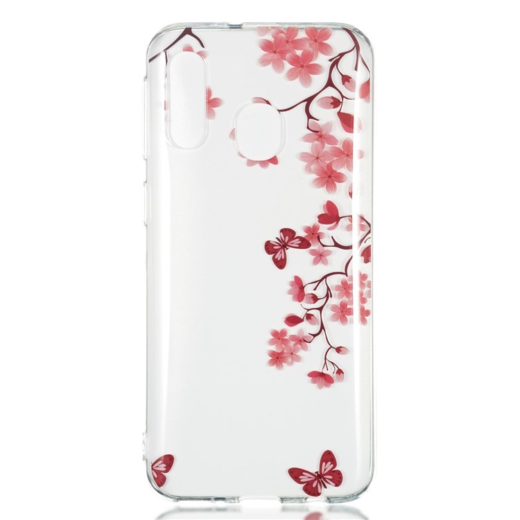 Padrão Que Imprime A Caixa Do Telefone De IMD TPU Para A Galáxia A40 De Samsung - Borboleta E Flor-2