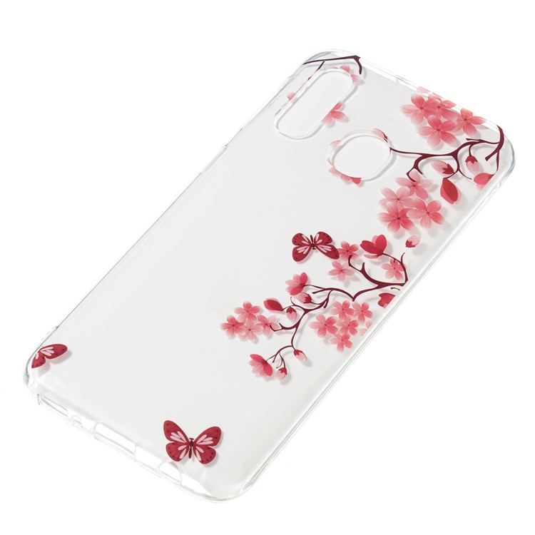 Padrão Que Imprime A Caixa Do Telefone De IMD TPU Para A Galáxia A40 De Samsung - Borboleta E Flor-3