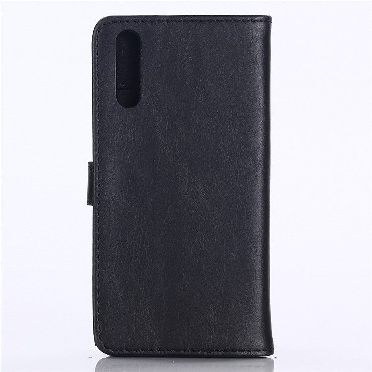 Crazy Horse Wallet Leather Stand Case for Samsung Galaxy A50 - Black-2