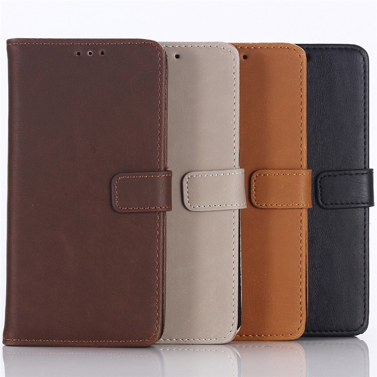 Crazy Horse Wallet Leather Stand Case for Samsung Galaxy A50 - Black-6