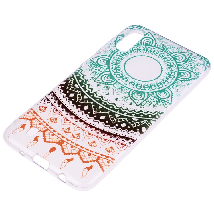 Pattern Printing TPU Protection Case Shell for Samsung Galaxy A10 - Colorful Mandala-3