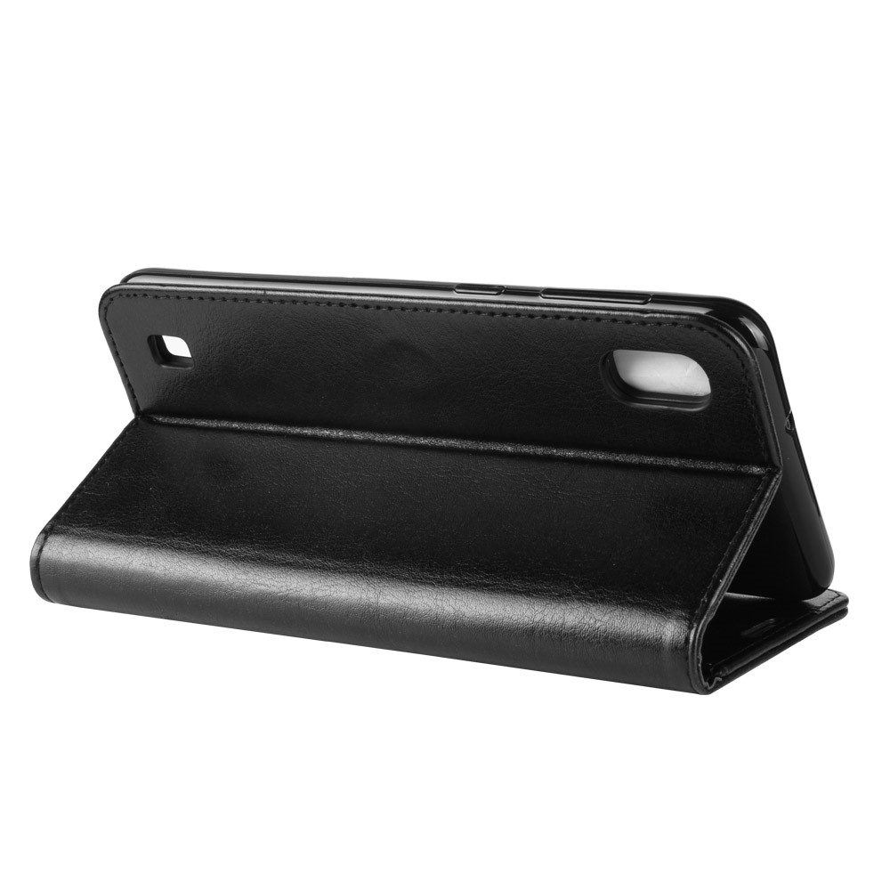 Crazy Horse Wallet Leather Mobile Cover for Samsung Galaxy A10 - Black-8