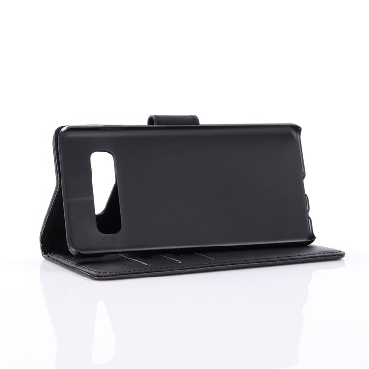 Etui De Portefeuille En Cuir Pour Cheval Fou Pour Samsung Galaxy S10 5G - Noir-5