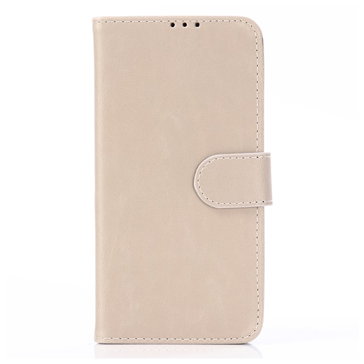 Crazy Horse Wallet Leather Stand Case for Samsung Galaxy S10 5G - Grey-1