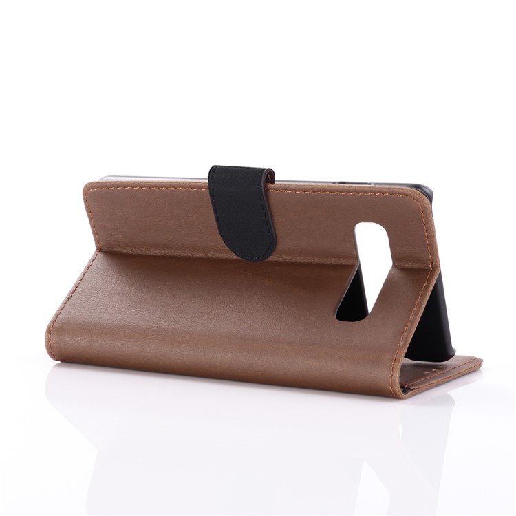 Crazy Horse Wallet Leather Stand Case for Samsung Galaxy S10 5G - Coffee-6