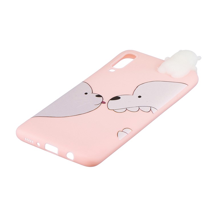 3D Cute Doll Pattern Printing TPU Back Case for Samsung Galaxy A70 - Bear-4