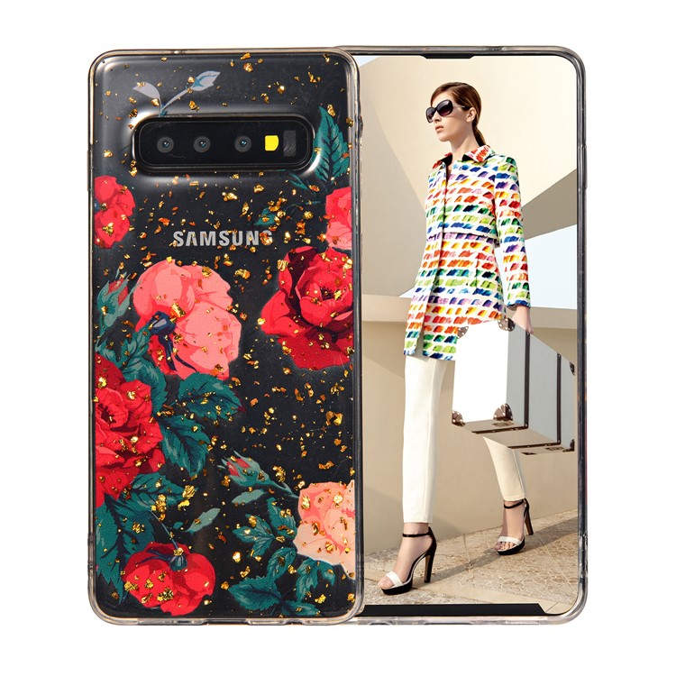 

Эпоксидное Золото Тиснение Чехол Для Samsung Galaxy S10 Plus - Стиль А, Galaxy S10 Plus