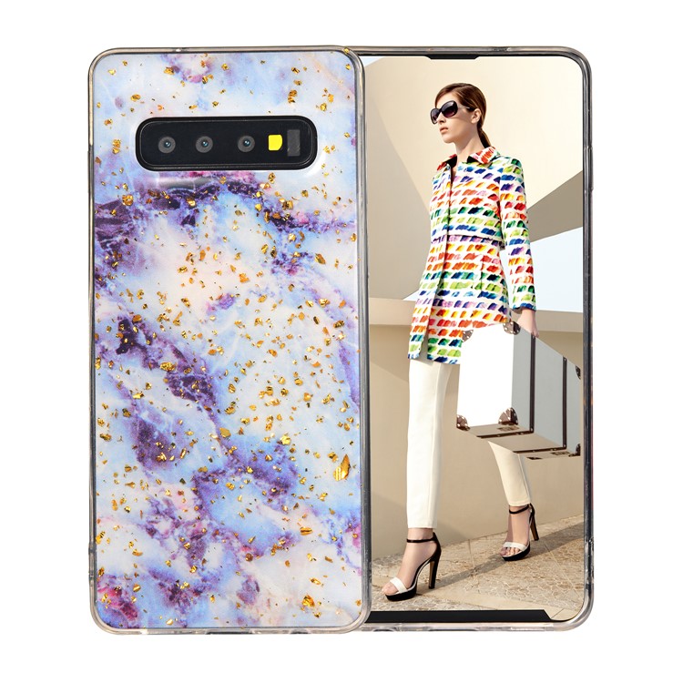 

Эпоксидный Тисненый Чехол Назад Для Samsung Galaxy S10 - Стиль Е, Galaxy S10